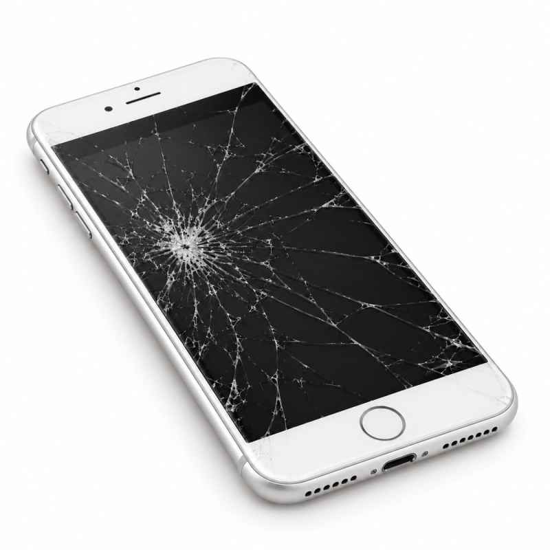 iPhone 8 mit gesprungenem Display – Displayreparatur bei IT-Lehner in Regensburg